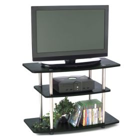 32-Inch Flat Screen TV Stand in Wood Grain Finish