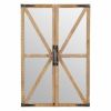 Rustic Vintage Faux Barn Doors Farmhouse Wall Mirror