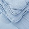 King Size Blue 3 Piece Microfiber Reversible Comforter Set