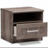 Rustic FarmHome 1 Drawer Nightstand Natural Oak