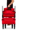 Collapsible Utility Wagon Cart Indoor/Outdoor with Canopy - Red