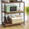 Farmhouse 6 Tier Industrial Utility Kitchen Bakers Rack Microwave Stand