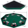 Folding 48-inch Octagon 8 Player Poker Table Top with Carry Case