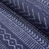 Full/Queen Scandinavian Chevron Navy Blue White Reversible Cotton Quilt Set