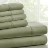 Twin XL Sage 4 PCS Soft Wrinkle Resistant Microfiber/Polyester Sheet Set