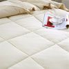 Full/Queen Traditional Microfiber Reversible 3 Piece Comforter Set in Ivory