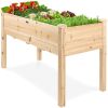 Farmhouse Wood 48x24x30in Raised Garden Bed Elevated Garden Planter Stand