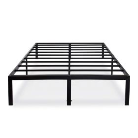 King size Modern Heavy Duty Black Metal Platform Bed Frame