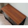 Modern 2 Drawer Wooden Storage Console Table Black/Walnut