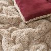 King Plush Sherpa Reversible Micro Suede Comforter Set in Marron