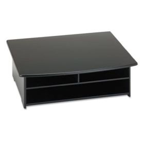 2-Shelf Printer Stand with Paper Holder in Black