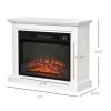 31 inch White Electric Fireplace Heater Dimmable Flame Effect and Mantel w/ Remote Control