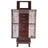 Classic 7-Drawer Jewelry Armoire Wood Storage Chest Cabinet