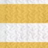 Full/Queen 3 Piece Striped Anchors Reversible Microfiber Quilt Set Yellow