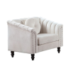 Beige Lint Chair Sofa Set