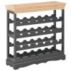 Wine Cabinet Black 27.6"x8.9"x27.8" MDF