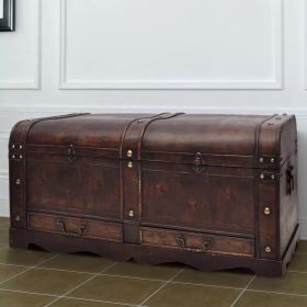 Wooden Treasure Chest Large Brown