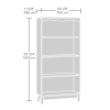 Storybook 4-Shelf Bookcase, Soft White Finish