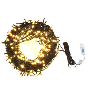 Light String with 400 LEDs 131.2' 8 Light Effects Warm White