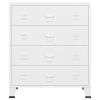 Industrial Drawer Cabinet White 30.7"x15.7"x36.6" Metal