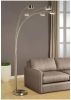 Contemporary Arched 88" Brushed Steel 5 Light Floor Lamp