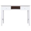 Writing Desk White 43.3"x17.7"x29.9" Wood