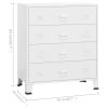 Industrial Drawer Cabinet White 30.7"x15.7"x36.6" Metal