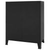 Chest of Drawers Metal Industrial Style 30.7"x15.7"x36.6" Black