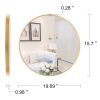 20" Wall Circle Mirror for Bathroom, Gold Round Mirror for Wall, 20 inch Hanging Round Mirror for Living Room, Vanity, Bedroom