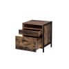 Juvanth Nightstand in Rustic Oak &amp; Black Finish 24263