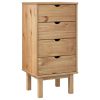 Drawer Cabinet OTTA 18.1"x15.6"x35.4" Solid Wood Pine