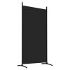 4-Panel Room Divider Black 136.2"x70.9" Fabric