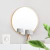 20" Wall Circle Mirror for Bathroom, Gold Round Mirror for Wall, 20 inch Hanging Round Mirror for Living Room, Vanity, Bedroom