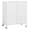 Industrial Drawer Cabinet White 30.7"x15.7"x36.6" Metal