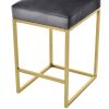 Modern 25inch Counter Height Bar Stools, Dining Chairs with Velvet Upholstered Seat and Backrest for Party, Dining Room, Set of 2