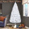 FCH 8ft Flocking Tied Light Christmas Tree RT