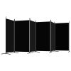 6-Panel Room Divider Black 204.7"x70.9" Fabric