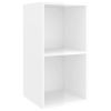 Wall-mounted TV Cabinet High Gloss White 14.6"x14.6"x28.3" Engineered Wood