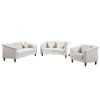 Beige Lint Chair Sofa Set