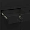 Office Cabinet Black 35.4"x15.7"x70.9" Steel