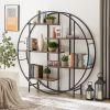 Round 5-Tier Metal Plant Stand bookcase storage rack;  Indoor Living Room Terrace Garden Balcony Display Stand