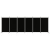 6-Panel Room Divider Black 204.7"x70.9" Fabric