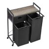 JHX Laundry Basket; Laundry Hamper with Drawer; 2 Laundry Sorter; with 2 Bags; 1 Storage Rack; (Grey; 28.15''L*13''W*35.8''H)