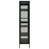 Display Cabinet Anthracite 35.4"x15.7"x70.9" Steel and Tempered Glass