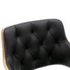 HengMing Bentwood Adjustable Office Chair ; black PU Leather Upholstery and black foot