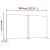 2-Panel Room Divider Black 137"x70.9" Fabric