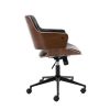 HengMing Bentwood Adjustable Office Chair ; black PU Leather Upholstery and black foot