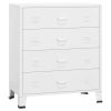 Industrial Drawer Cabinet White 30.7"x15.7"x36.6" Metal