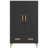 Highboard Black 27.6"x12.2"x45.3" Engineered Wood