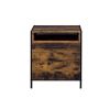 Juvanth Nightstand in Rustic Oak &amp; Black Finish 24263